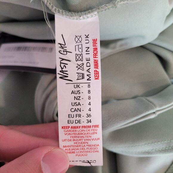 NWT Nasty Gal Dress Womens 8 Sage Squarin to Go Midi Formal Square Neckline Sexy - Picture 5 of 11